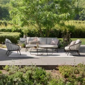 Apple Bee Pine Key Loungeset inkl. Loungetische Aluminium/Polyrattan/Bee Wett