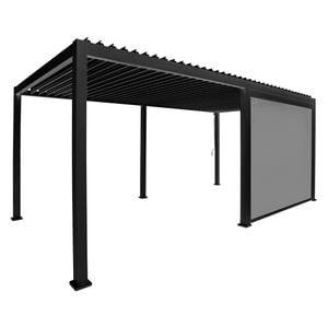 Best Cadiz Gartenpergola 360x530cm Aluminium inkl. Seitenrollo 265cm