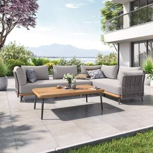 OUTLIV. Ava Ecklounge inkl. Loungetisch Akazie/Rope/Polyester
