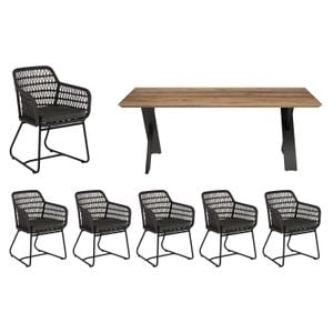 OUTLIV. Verona Gartenmöbel-Set L (6 Plätze) Tisch 200x100cm
