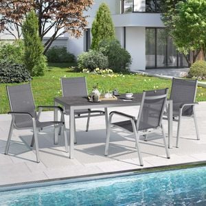 Kettler Basic Plus Gartenmöbel-Set 5-tlg. Tisch 160x90cm