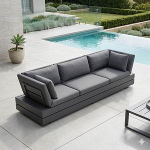 Solpuri Boxx Gartenloungesofa Aluminium/Acryl