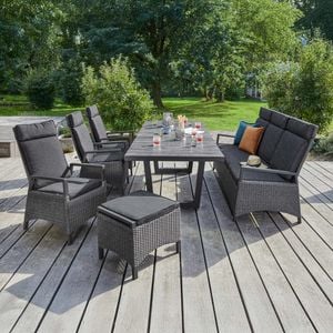 LC Garden Keramo Gartenmöbel-Set 6-tlg. Tisch 200/260x100cm