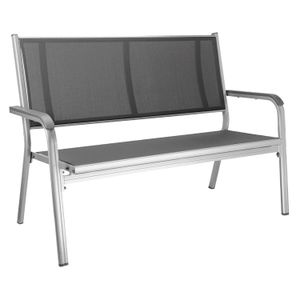 Kettler Basic Plus 2-Sitzer-Gartenbank Aluminium/Outdoorgewebe
