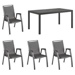 Kettler Forma II Gartenmöbel-Set M (4 Plätze) mit OUTLIV. Tisch 160x90cm