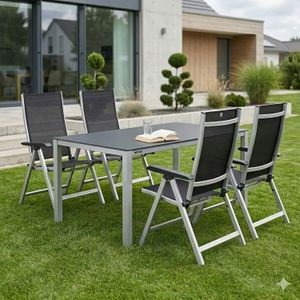 Kettler Basic Plus Gartenmöbel-Set M (4 Plätze) Tisch 160x95cm