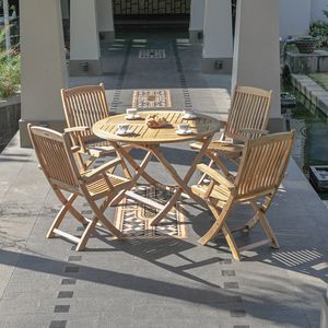 Zebra Bali Gartenmöbel-Set M (4 Plätze) Tisch Ø110cm