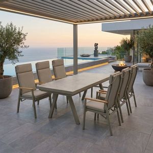 Interliving 7014 Gartenmöbel-Set L (6 Plätze) Tisch 200/260x100cm