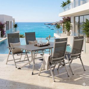 Kettler Basic Plus Gartenmöbel-Set M (4 Plätze) Tisch 160x95cm