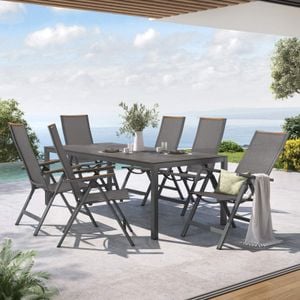 OUTLIV. Jacob Gartenmöbel-Set L (6 Plätze) Tisch 220x100cm