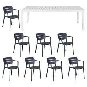 OUTLIV. Vivien Gartenmöbel-Set XL (8 Plätze) Tisch 210x100cm