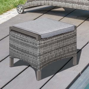 LC Garden Vivera-Stone Loungehocker Aluminium/Geflecht