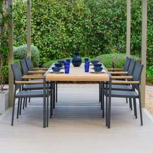 LifestyleGarden Amber Gartenmöbel-Set L (6 Plätze) Tisch 221x95cm