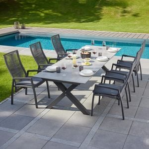 LC Garden Diwo Gartenmöbel-Set L (6 Plätze) Tisch 200/260x100cm