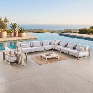 OUTLIV. Ravino Ecklounge inkl. Loungetisch Aluminium/Olefin