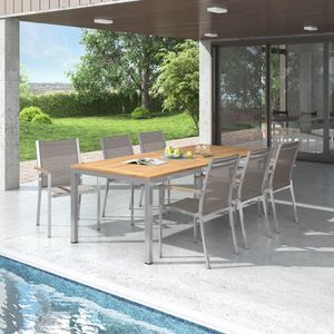 Stern Cardiff Gartenmöbel-SetL (6 Plätze) mit OUTLIV. Tisch 220x100cm