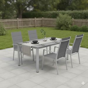 OUTLIV. Melbourne Gartenmöbel-Set M (4 Plätze) mit Kettler Tisch 160x90cm