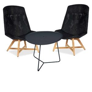 OUTLIV. Clovelly Loungeset 3-tlg. Teak/Polyrattan
