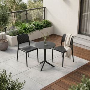 Nardi Bora Gartenmöbel-Set S (2 Plätze) Tisch Ø60,5cm