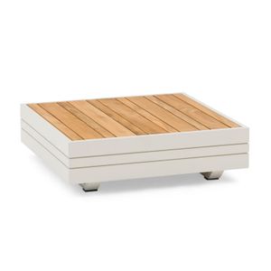 Zebra Cubo Neo Loungetisch Aluminium/Teak