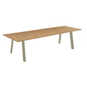 OUTLIV. Negara Gartentisch Edelstahl/Teak recycelt