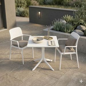 Nardi Bora Gartenmöbel-Set S (2 Plätze) Tisch 80x80cm