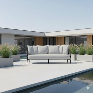 4Seasons Calpi Gartenloungesofa Edelstahl/Rope