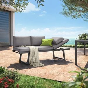 OUTLIV. Lucca Diningsofa Aluminium/Olefin