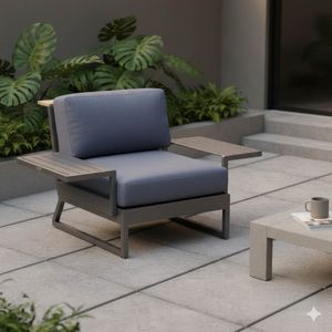Kettler Ocean Skid Platform Loungesessel Aluminium/Agora