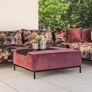 Stern Taavi Flower Loungehocker Aluminium/Polster