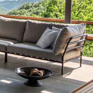 HOUE Level 2 Eck-/Endmodul Aluminium/Sunbrella