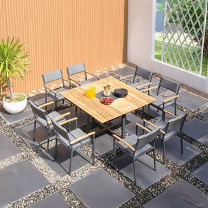 Zebra Quadux Gartenmöbel-Set XL (8 Plätze) Tisch 140x140cm