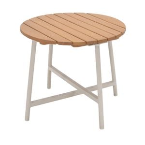 LifestyleGarden Copenhagen Beistelltisch Ø46cm Aluminium/Eukalyptus