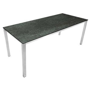 deVries Willington Tisch 180 x 90 cm Edelstahl/HPL