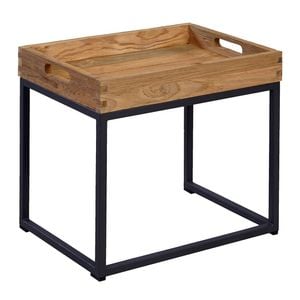 OUTLIV. Tray Beistelltisch Stahl/Teak Recycelt