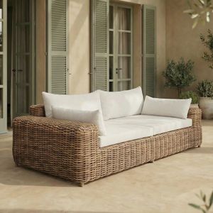 OUTLIV. Versailles Gartenloungesofa Geflecht/Spun Polyester