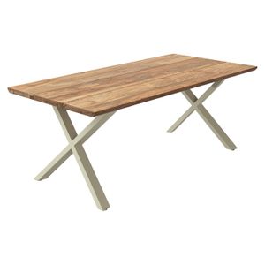 OUTLIV. Negara Gartentisch Edelstahl/Teak recycelt