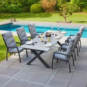 LC Garden Bondino Gartenmöbel-Set L (6 Plätze) Tisch 200/260x100cm