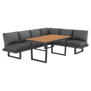 OUTLIV. Atlanta Dininglounge verstellbar Tisch 160x90cm Aluminium/Olefin