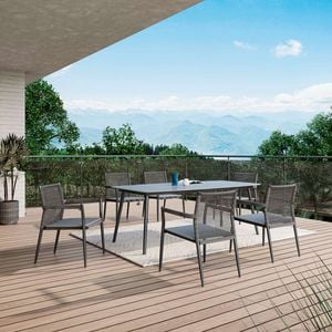 MWH Ropero Gartenmöbel-Set L (6 Plätze) Tisch 210x105cm