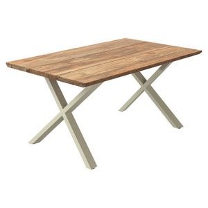 OUTLIV. Negara Gartentisch Edelstahl/Teak recycelt