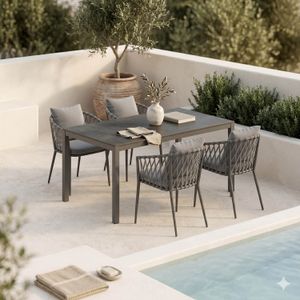 LC Garden Sunrepo Gartenmöbel-Set M (4 Plätze) mit OUTLIV. Tisch 160x90cm
