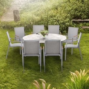 Kettler Diamond Gartenmöbel-Set XL (8 Plätze) Tisch Ø160cm