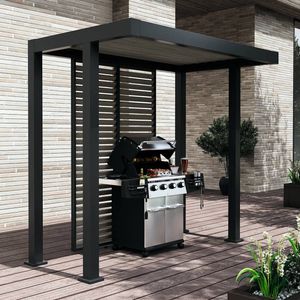 MWH Grillzebo Terrassenüberdachung 259,5x154x240cm