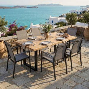 Stern Evoee Gartenmöbel-Set L (6 Plätze) mit OUTLIV. Tisch 200x100cm