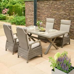 Siena Garden Corido Gartenmöbel-Set M (4 Plätze) Tisch 200/260x100cm