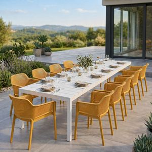 Nardi Net Gartenmöbel-Set XXL (10 Plätze) Tisch 210/280x100cm