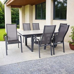 OUTLIV. Pandora Gartenmöbel-Set L (6 Plätze) Tisch 200x100cm
