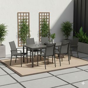 Stern Evoee Gartenmöbel-Set L (6 Plätze) mit OUTLIV. Tisch 220x100cm