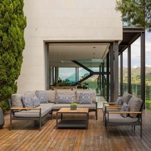 LifestyleGarden Amber Ecklounge inkl. Loungetisch Aluminium/Olefin